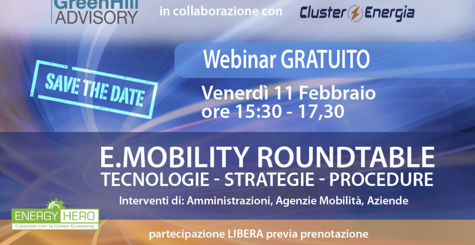 E-mobility Roundtable - Tecnologie, Strategie, Procedure